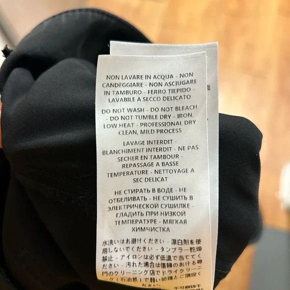 Stella McCartney Tina Ruched Wool and Cotton Pants in Black, Size 40 (US 4-6) - Picture 13 of 15